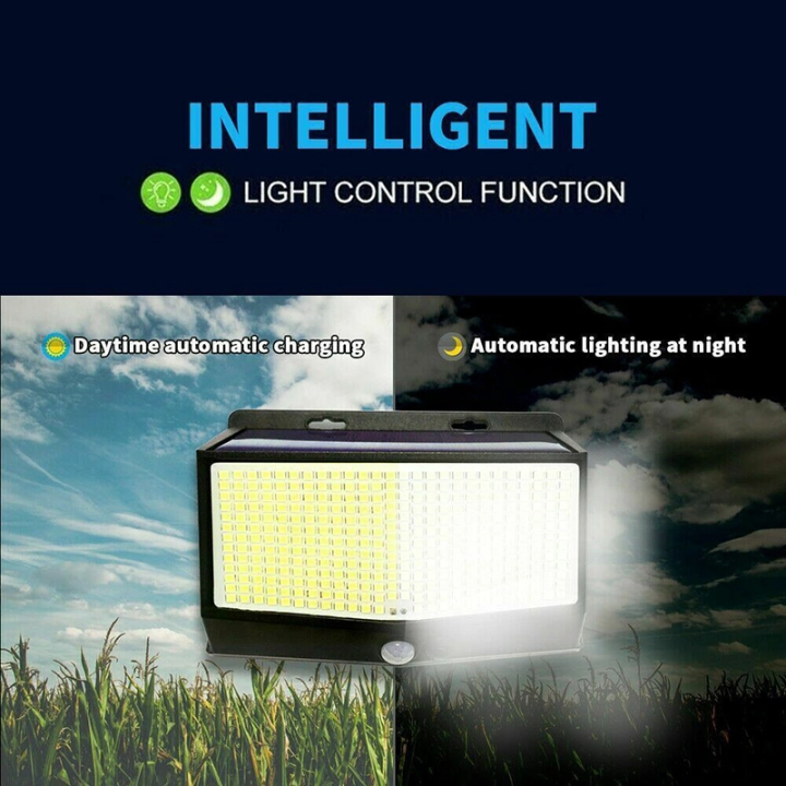 Соларна лампа с датчик за движение и 468 LED светлини