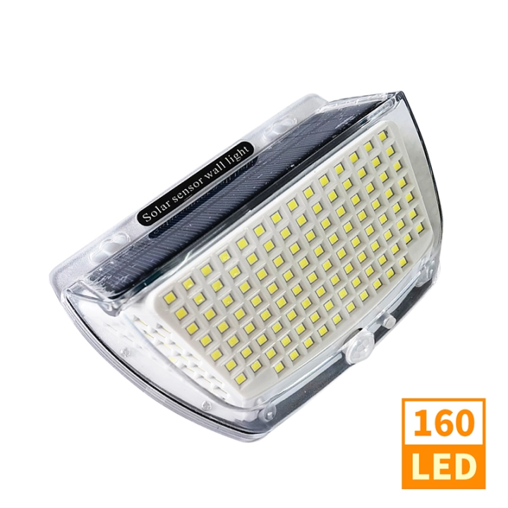 Соларна LED лампа със сензор за движение – 160 LED, 3 режима, IP65